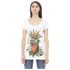 Just Cavalli White Cotton Women T-Shirt