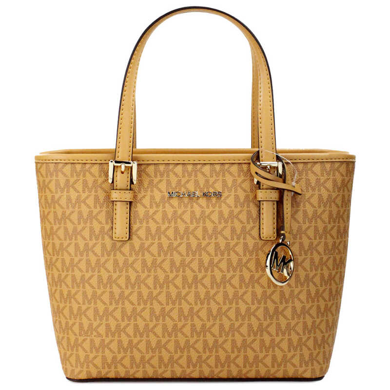 Michael Kors Jet Set Cider PVC Leather XS Carryall Top Zip Tote Bag Purse, theFeinheit
