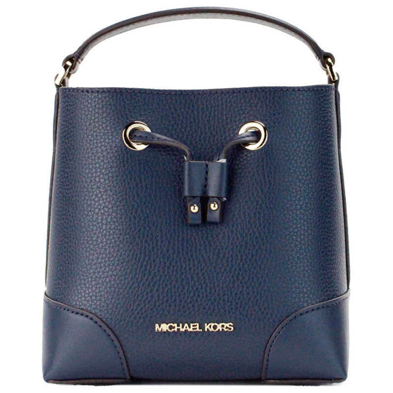 Michael Kors Mercer Small Navy Pebbled Leather Bucket Crossbody Bag Purse, theFeinheit