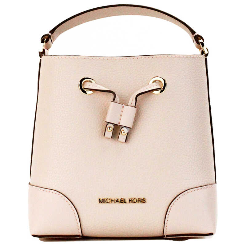 Michael Kors Mercer Small Powder Blush Pebble Leather Bucket Crossbody Bag Purse, theFeinheit