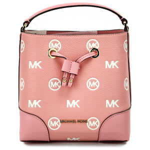 Michael Kors Mercer Small Primrose Embossed Drawstring Bucket Messenger Bag