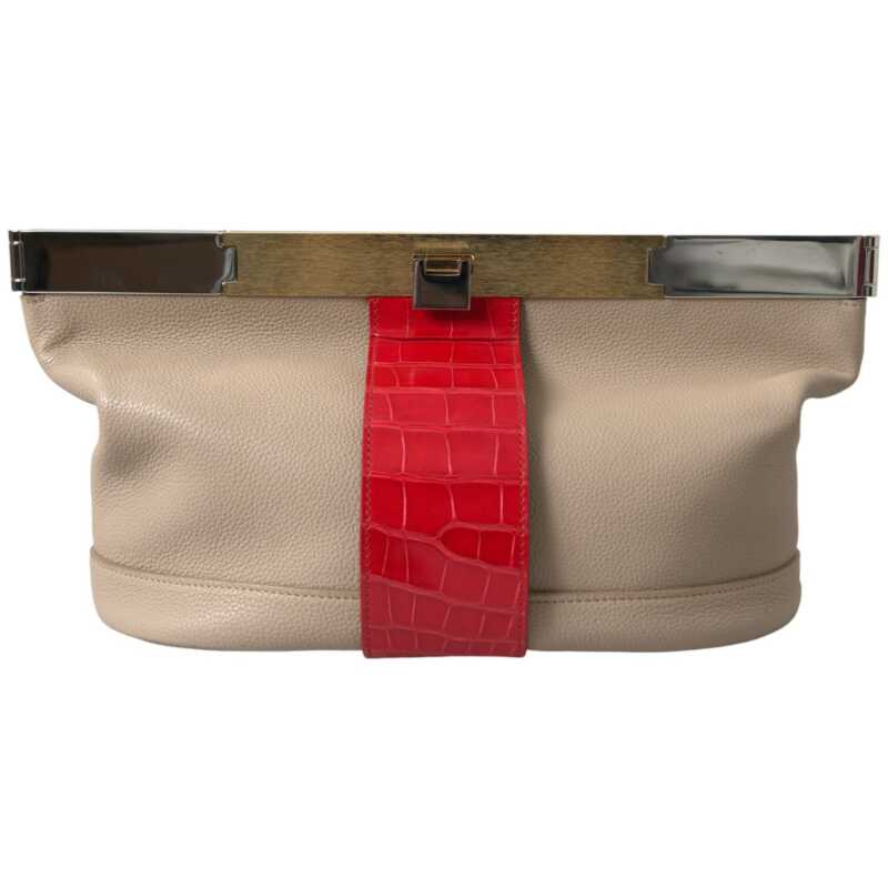 Balenciaga Two Tone Exotic Leather Clutch, theFeinheit