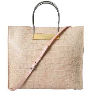 Balenciaga Alligator Leather Chic Pink Tote Bag