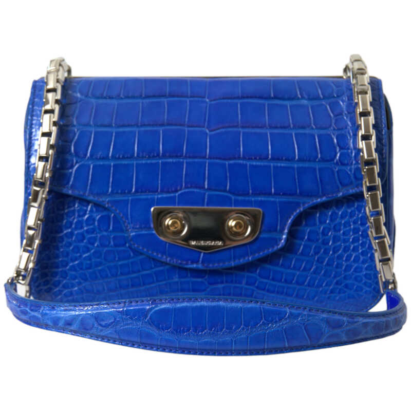 Balenciaga Alligator Skin Mini Shoulder Bag &#8211; Elegant Blue, theFeinheit