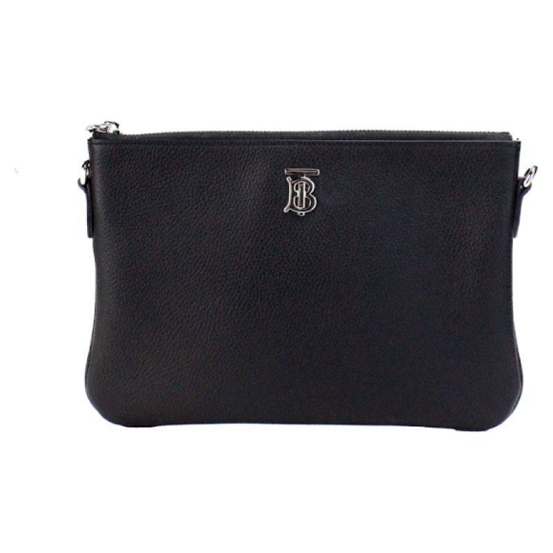 Burberry Peyton Monogram Black Leather Pouch Crossbody Bag Purse, theFeinheit