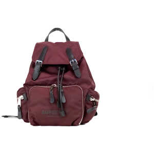Burberry Medium Burgundy Econyl Nylon Rucksack Drawstring Backpack Bookbag