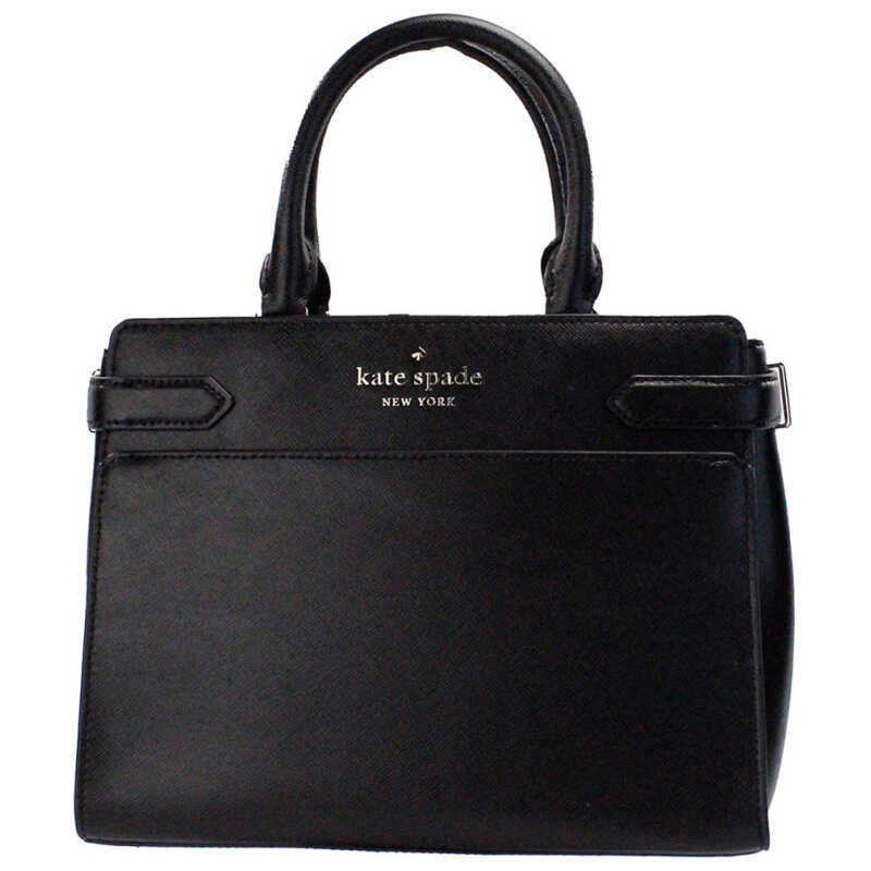 Kate Spade Staci Medium Black Saffiano Leather Crossbody Satchel Bag Handbag, theFeinheit