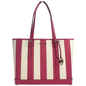 Michael Kors Jet Set Travel Large TZ Shoulder PVC Tote Bag Purse Pink