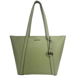 Michael Kors Large Pratt Shoulder Zip Tote Bag Light Sage