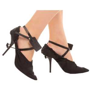 Off-White Black Calfskin Women Pump