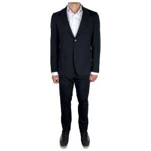 Aquascutum Navy Wool Mens Suit