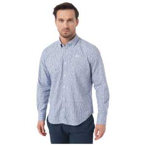 La Martina Elegant Checkered Cotton Shirt with Embroidered Logo