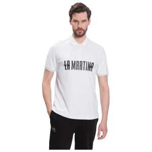 La Martina Elegant Cotton-Blend Polo with Glitter Accent