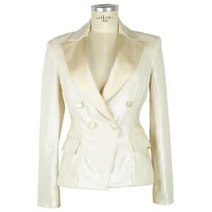 Elisabetta Franchi White Polyester Women Blazer