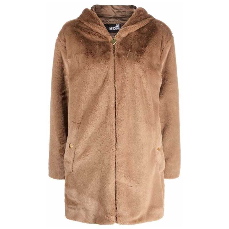 Love Moschino Beige Polyester Women Coat, theFeinheit