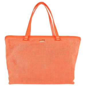 Cavalli Class Orange Calfskin Women Handbag