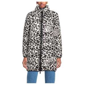 Love Moschino Chic Leopard Print Down Jacket