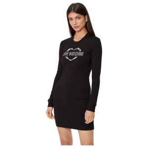 Love Moschino Chic Cotton Blend Logo Dress