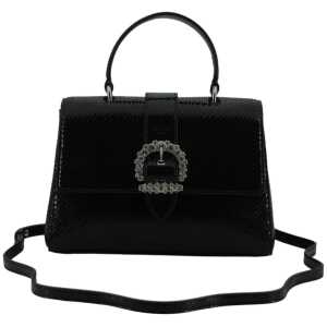 Jimmy Choo Black Leather Top Handle Shoulder Bag