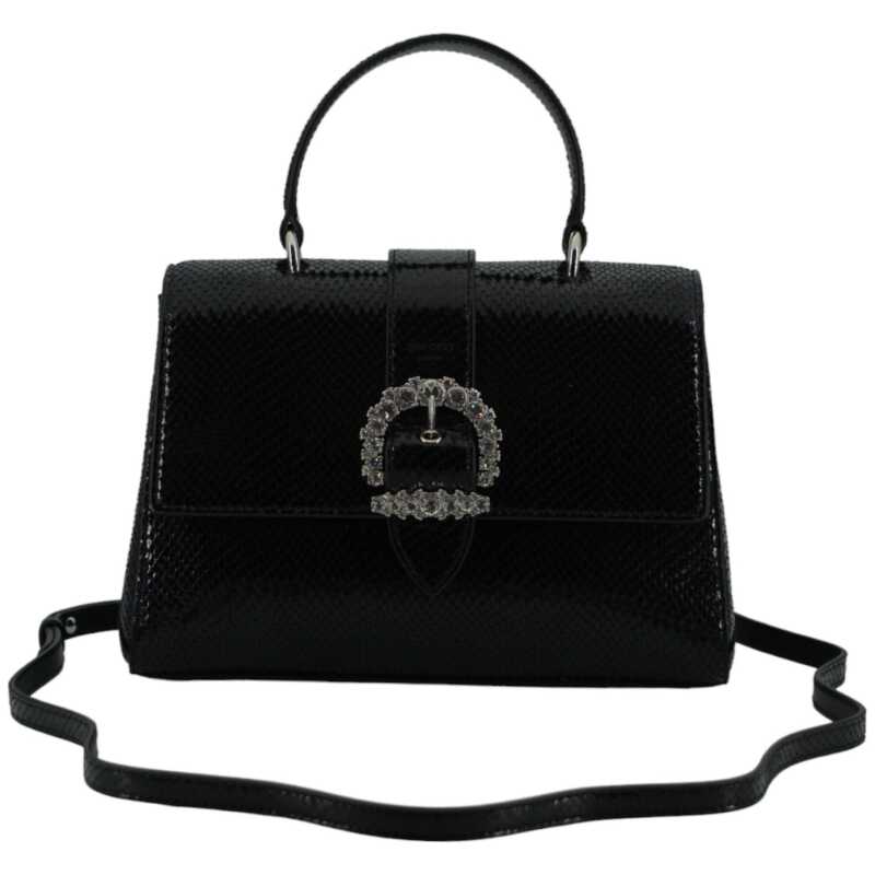 Jimmy Choo Black Leather Top Handle Shoulder Bag, theFeinheit