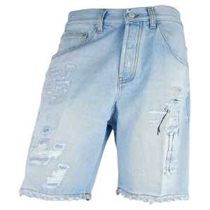 Don The Fuller Light Blue Cotton Men Bermuda Shorts