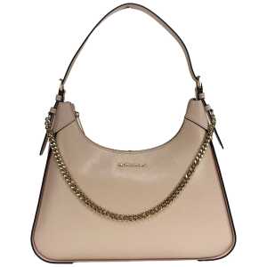 Michael Kors Wilma Large Smooth Leather Chain Shoulder Bag Purse Powder Blush