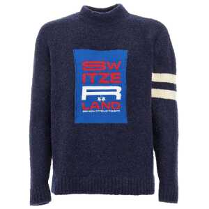 La Martina Blue Polyamide Sweater