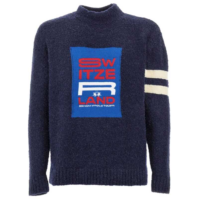 La Martina Blue Polyamide Sweater, theFeinheit