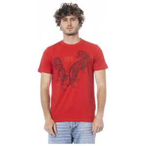 Cavalli Class Red Cotton Men T-Shirt