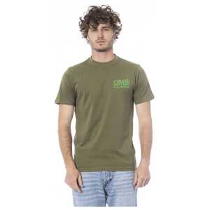 Cavalli Class Green Cotton Men T-Shirt