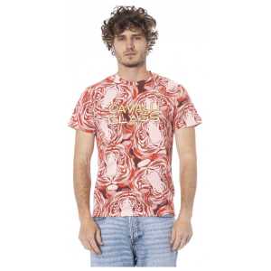 Cavalli Class Red Cotton Men T-Shirt