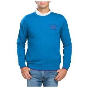 La Martina Light Blue Cotton Men Sweater