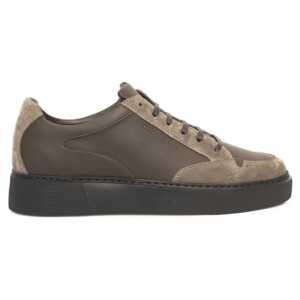 Cerruti 1881 Beige Leather Men Sneaker