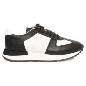 Cerruti 1881 Black Calfskin Men Sneaker