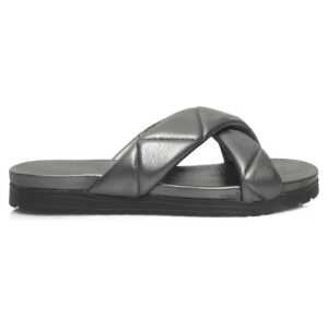 Cerruti 1881 Gray Lambskin Women Sandal
