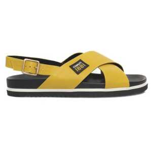 Cerruti 1881 Yellow Calfskin Women Sandal