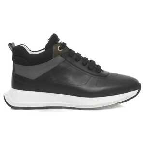 Cerruti 1881 Black Leather Women Sneaker