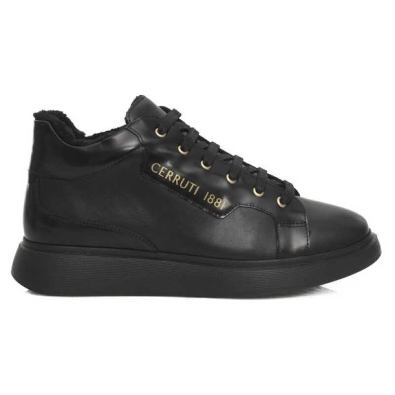 Cerruti 1881 Black Leather Women Sneaker, theFeinheit