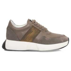 Cerruti 1881 Beige Cowhide Women Sneaker