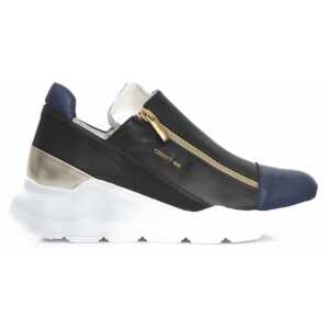 Cerruti 1881 Black Goatskin Women Sneaker