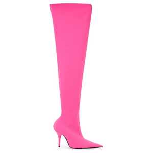 Balenciaga Elegant Pink Polyester Ankle Boots