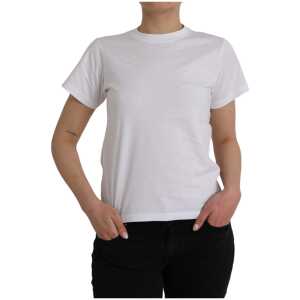 Balenciaga White Cotton Crew Neck Short Sleeves T-shirt