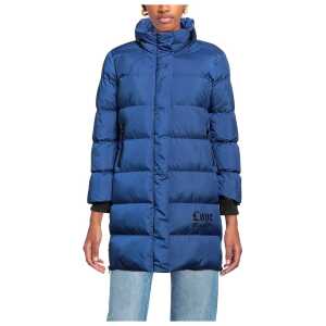 Love Moschino Chic Long Down Jacket with Logo Detail