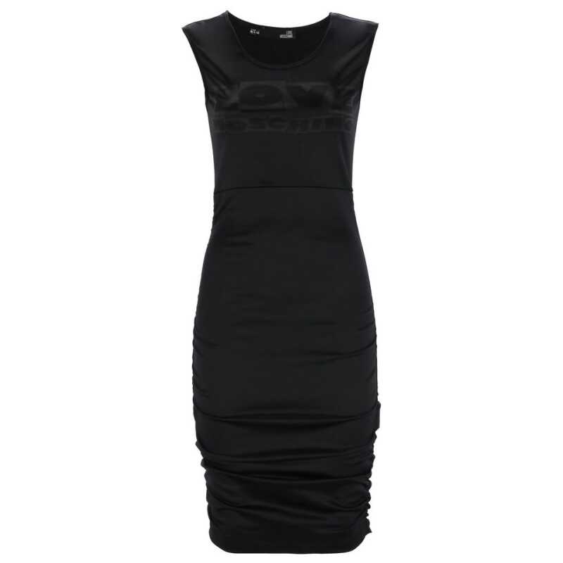 Love Moschino Chic Side-Curled Sleeveless Dress with Logo, theFeinheit