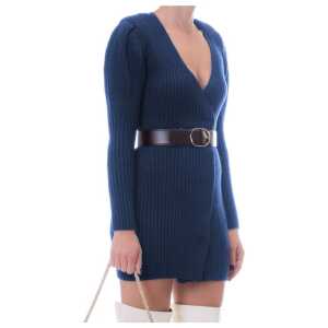 Elisabetta Franchi Blue Wool Women Dress