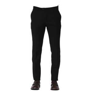 Trussardi Black Wool Men Trousers