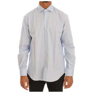 Cavalli Light Blue Cotton Dress Shirt