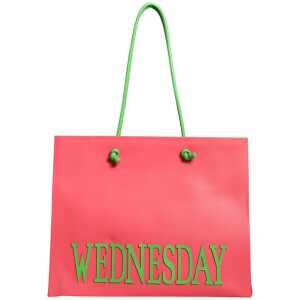 Alberta Ferretti Pink Leather Weekend Wednesday Shopping Tote Bag