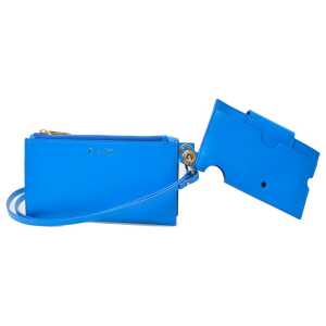 Off-White Blue Leather Shoulder Bag