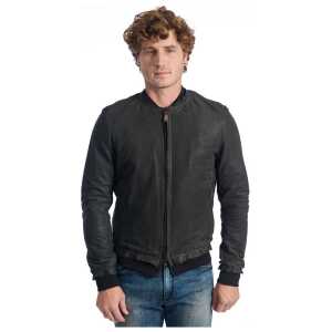 Roberto Pepe Luxury Gray Lambskin Men Jacket